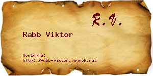 Rabb Viktor névjegykártya