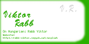 viktor rabb business card